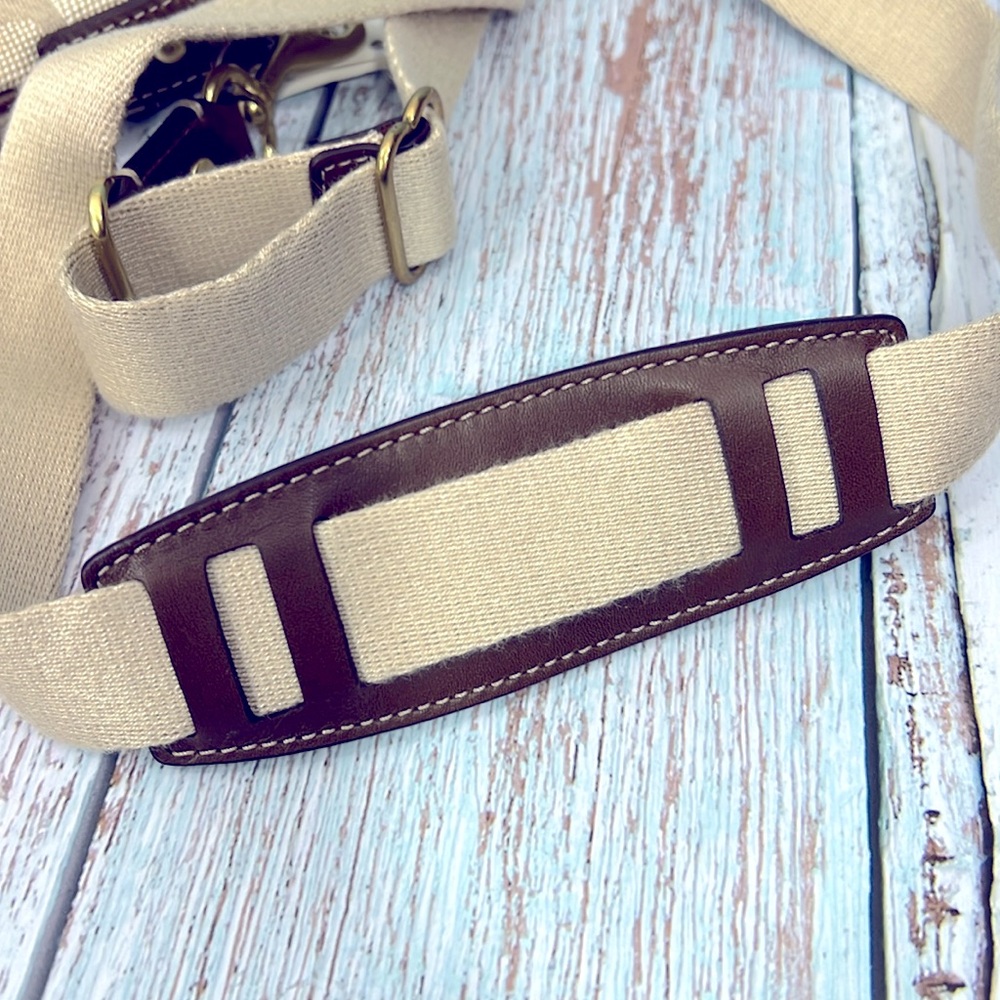🌺 COACH KHAKI PATCHWORK BROWN MULTI SWINGPACK BRASS KHAKI CROSSBODY F41705 - Picture 8 of 11